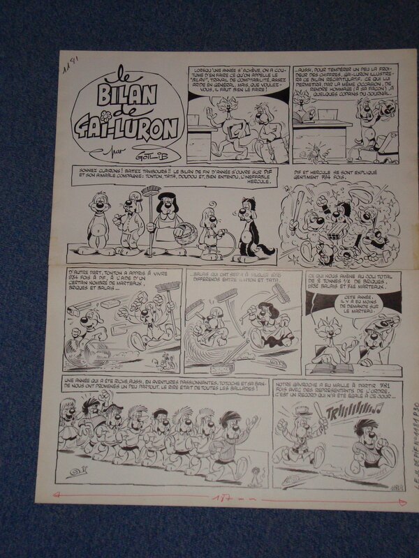 Gai LURON par Gotlib - Planche originale