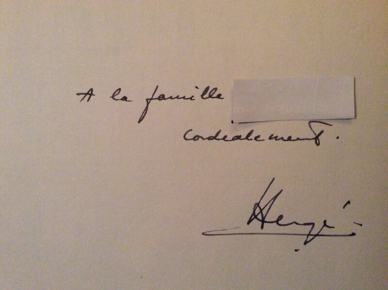 Objectif lune par Hergé - Dédicace