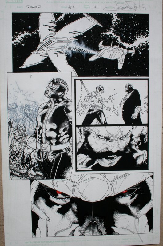 Thanos Rising n°3 page 5, par Simone Bianchi - Planche originale