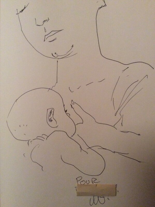 Maman et bébé by Victor De La Fuente - Sketch