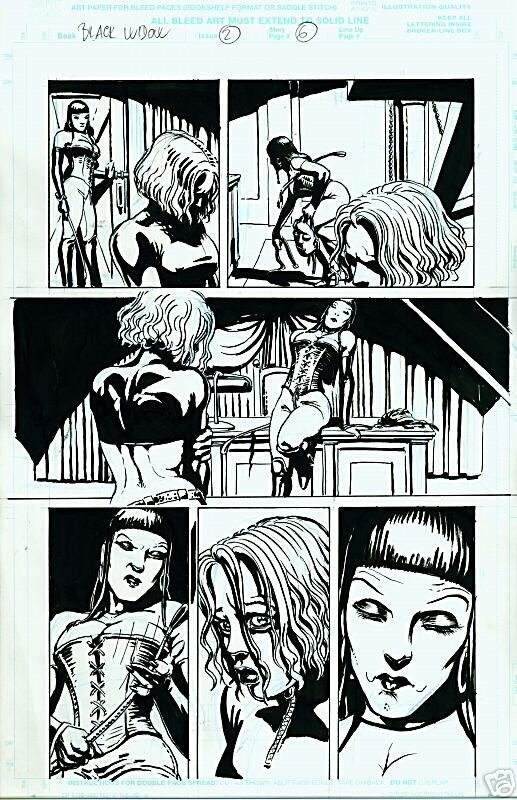 Igor Kordey, Black Widow. Number 2. Page 6. - Planche originale