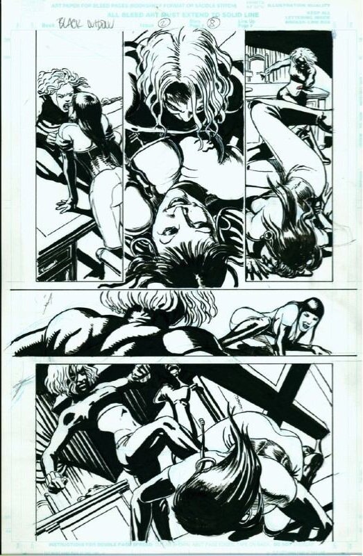 Igor Kordey, Black Widow. Number 2. Page 8. - Planche originale