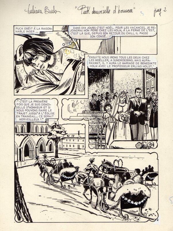 Juliana Buch, Puck demoiselle d'honneur - Planche 2, Clapotis n°60, Aredit - Planche originale
