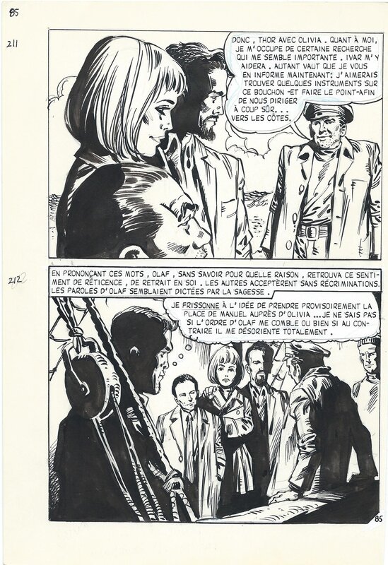 Leopoldo Ortiz, Planche originale des Eaux Noires, publiée dans Hallucinations, Editions Aredit - Planche originale