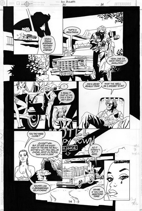 100 Bullets #30 p14 par Eduardo Risso - Planche originale