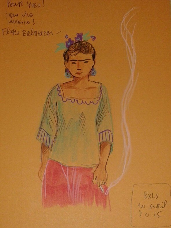 Frida Kahlo by Flore Balthazar - Sketch