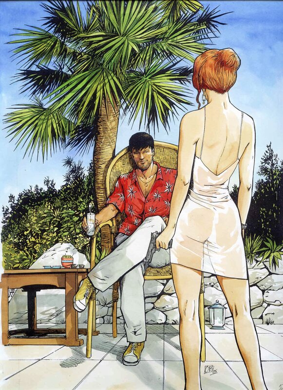 Berlion Tony Corso illu ex libris - Illustration originale