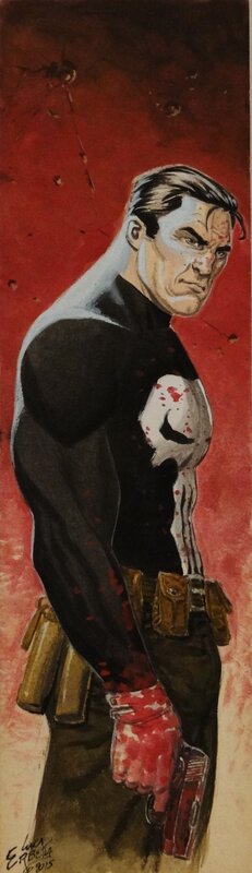 The punisher par Luca Erbetta - Illustration originale