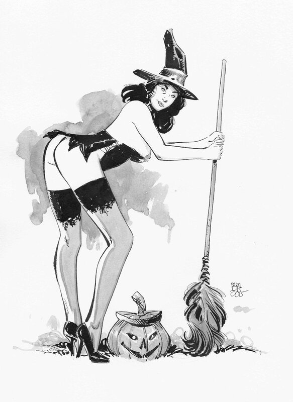 Sorcière par Louis Paradis - Illustration originale