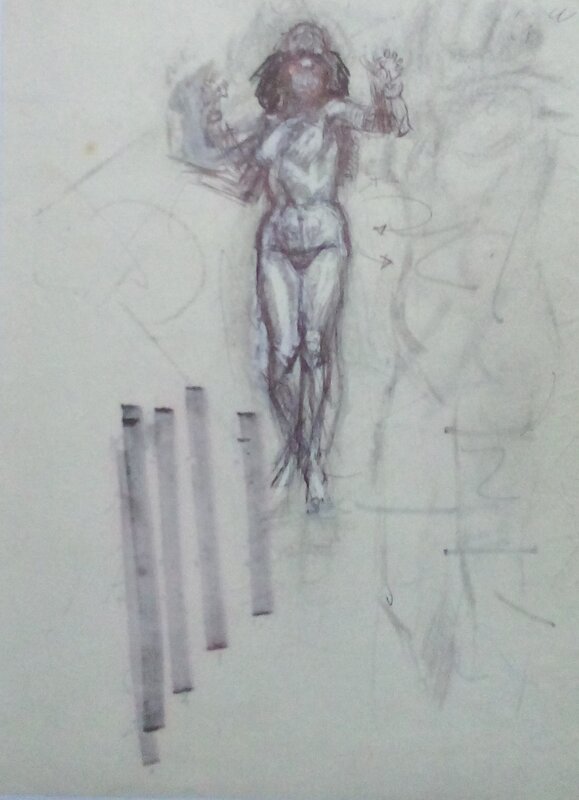 Figure féminine by Raymond Poïvet - Original art