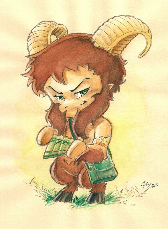 Faun by Vicente Cifuentes - Original Illustration