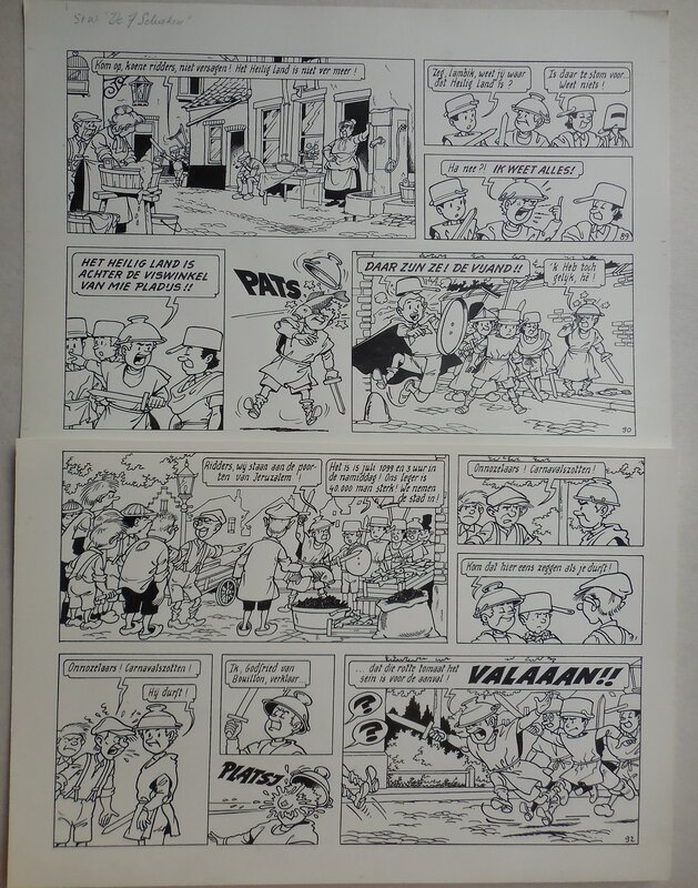 Paul Geerts, Suske en wiske - 245 - De 7 schaken - Planche originale