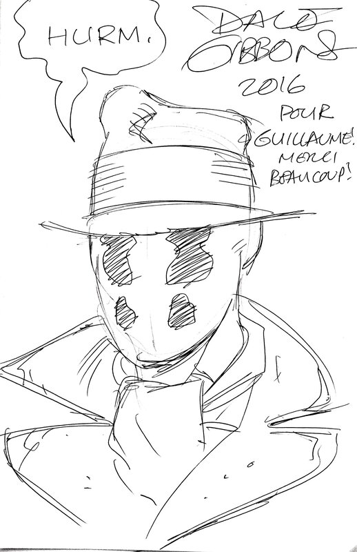 Rorschach par Dave Gibbons - Sketch