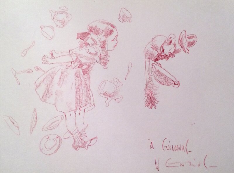 Alice in Wonderland by Claire Wendling - Sketch