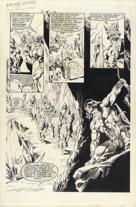 Pablo Marcos, Savage Sword of Conan #103 - PL 15 - Planche originale