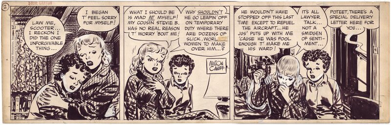 Milton Caniff, Steve Canyon, strip 21-01-1958 - Planche originale