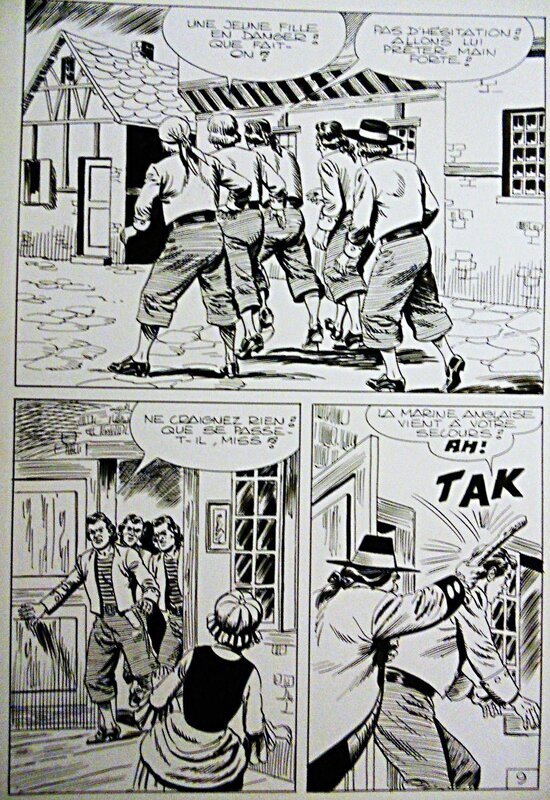 Carlo Cedroni, Blek le roc - L'île sans nom, planche 9, Kiwi 268  (Lug) - Planche originale