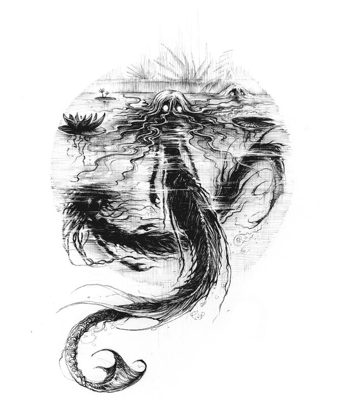 Elian Black'Mor, Les Ondines de Kew Gardens - Illustration originale