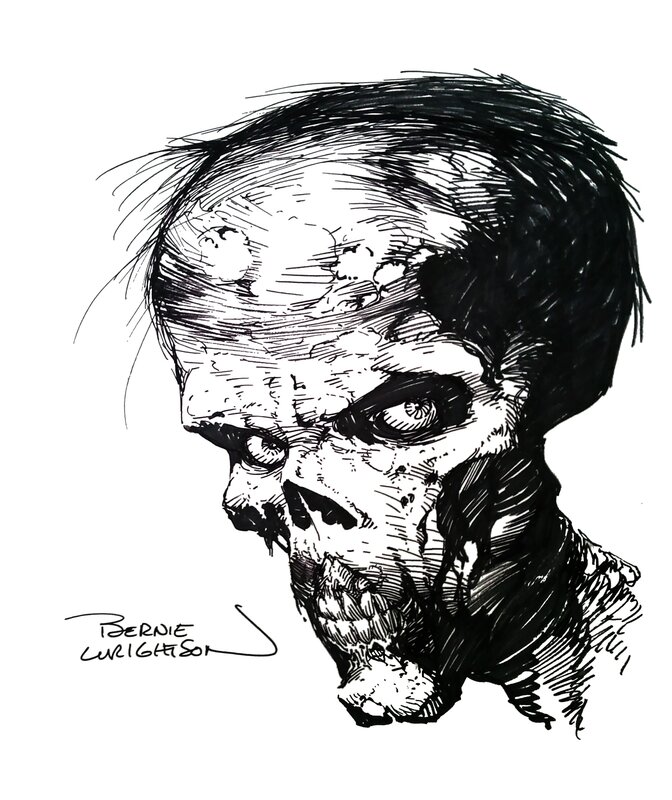 ZOMBIE HEAD par Berni Wrightson - Illustration originale