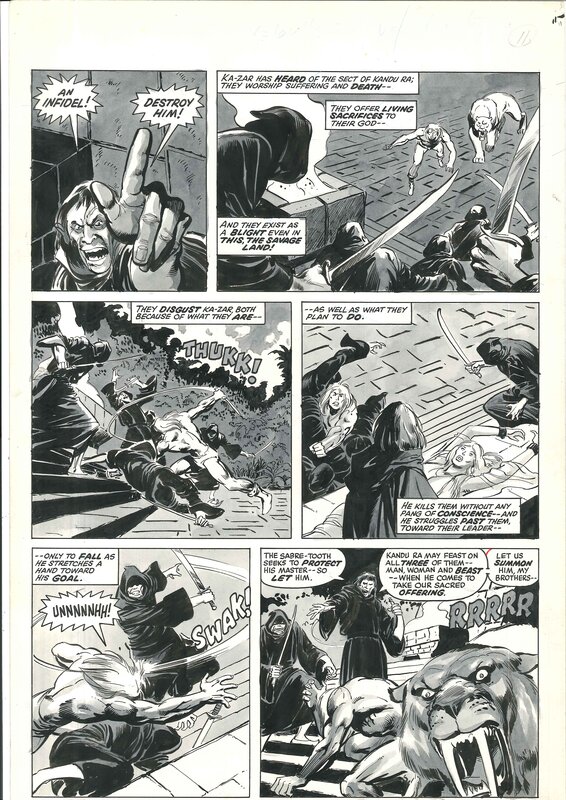 John Buscema, Savage Tales Ka-Zar page - Planche originale