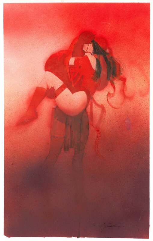 Daredevil & Elektra par Bill Sienkiewicz - Couverture originale