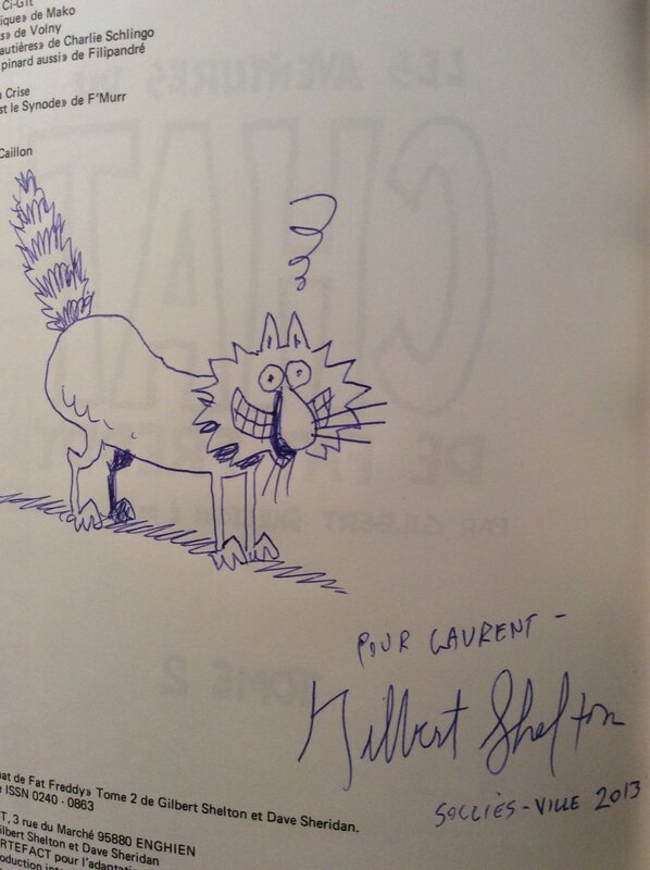 Gilbert Shelton, Le Chat de Fat Freddy - Sketch