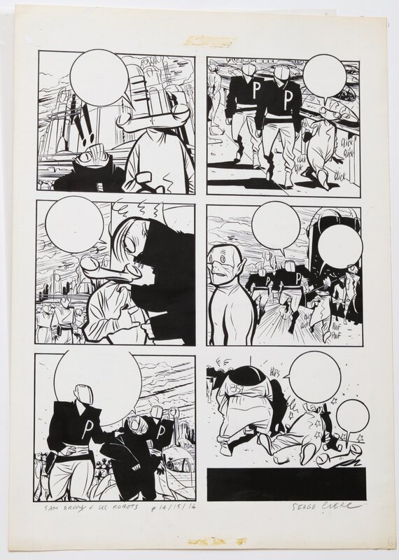 Serge Clerc, Sam Bronx et les robots . Très belle période SF du Big SERGE ... - Comic Strip