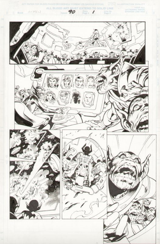 Alan Davis, Mark Farmer, X-Men #90 - Skrulls, X-Men and Galactus! - Comic Strip