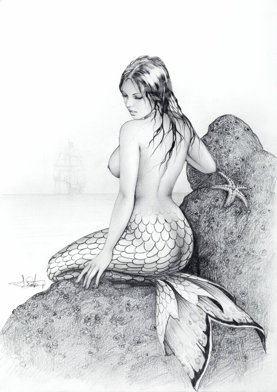 Mermaid by Arantza Sestayo - Original Illustration