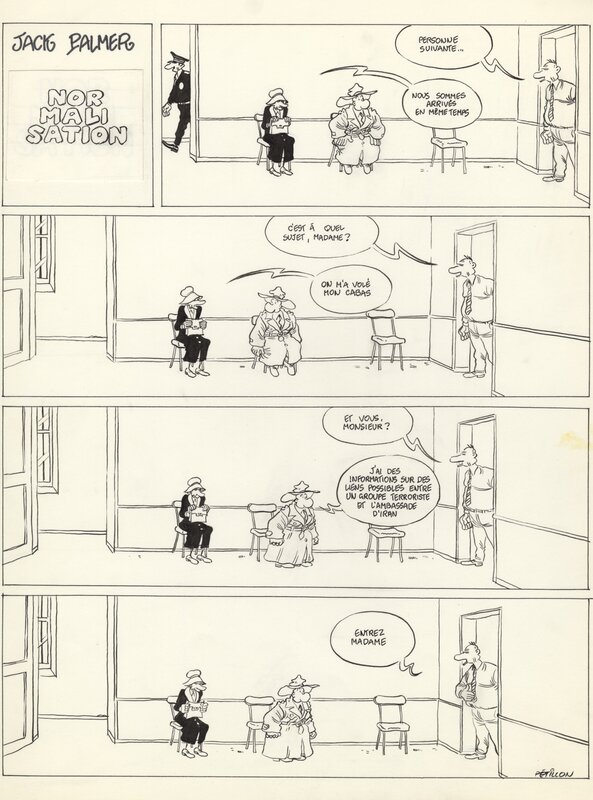 René Pétillon, Jack Palmer-Gag en une planche-Normalisation - Comic Strip
