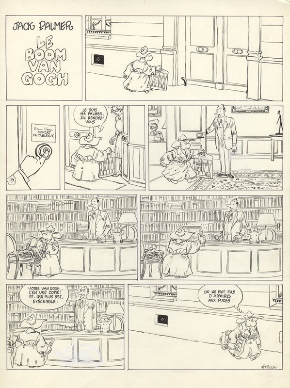 René Pétillon, Jack Palmer-Gag en une planche-Van Gogh - Comic Strip