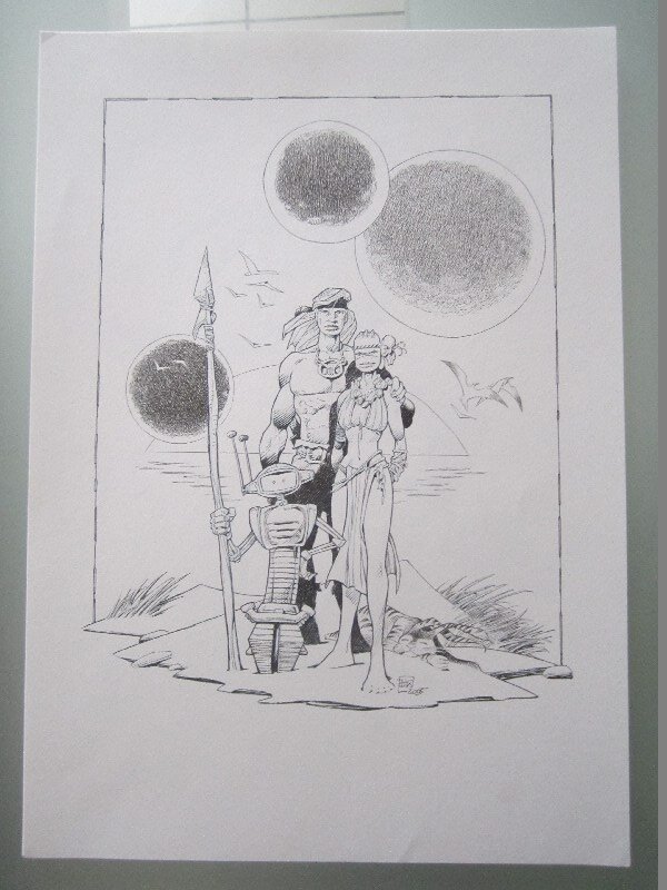 Planche originale aquablue A3 - ciro tota - Original Illustration