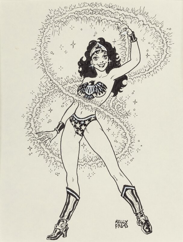 Wonder Woman par Kelly Freas - Illustration originale