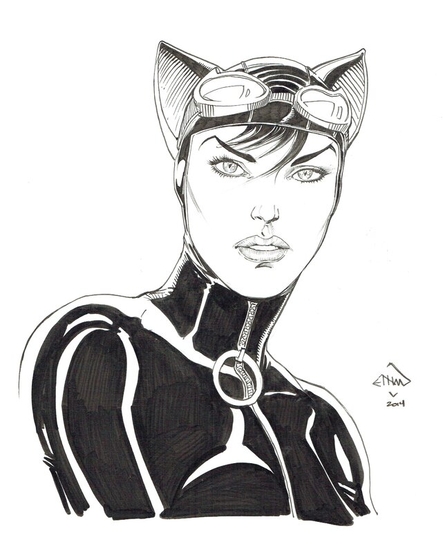 Ethan van Sciver Catwoman - Planche originale