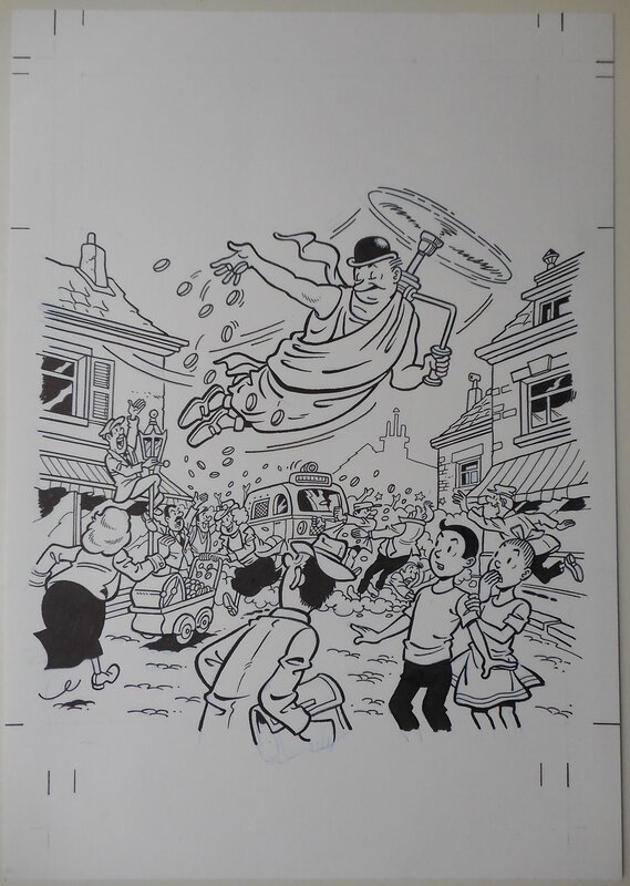 Luc Morjaeu, Suske en Wiske 104  De wilde weldoener - Couverture originale