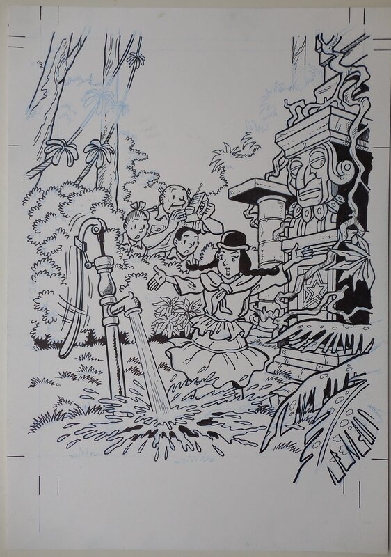 Luc Morjaeu, Suske en Wiske 176 De pompenplanters - Original Cover