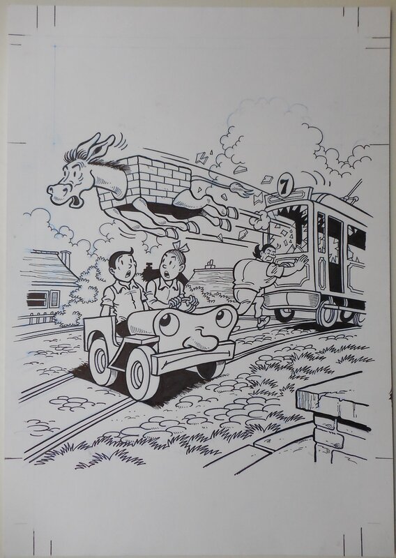 Luc Morjaeu, Suske en Wiske 178 De stoute steenezel - Couverture originale