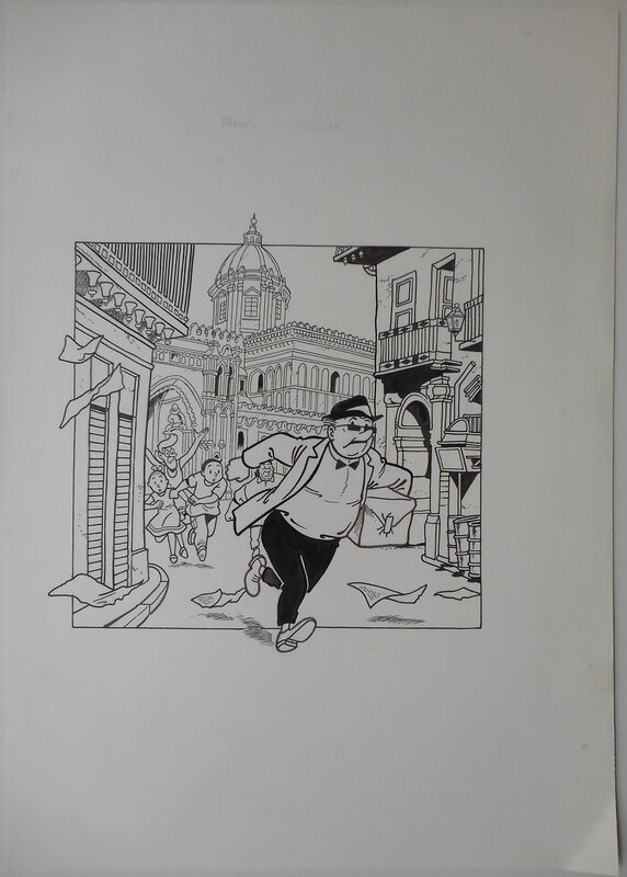 Marc Verhaegen, Suske en Wiske 283 Paniek in Palermo - Couverture originale