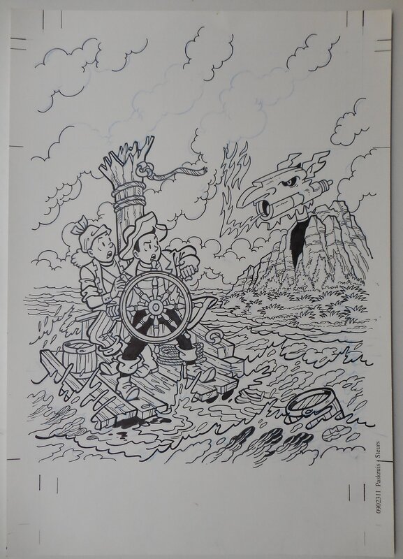 Luc Morjaeu, Suske en Wiske 293 De kaperkoters - Couverture originale