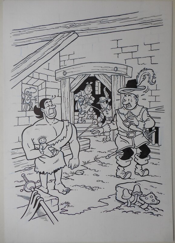 Luc Morjaeu, Suske en Wiske 89 De dolle musketiers - Couverture originale