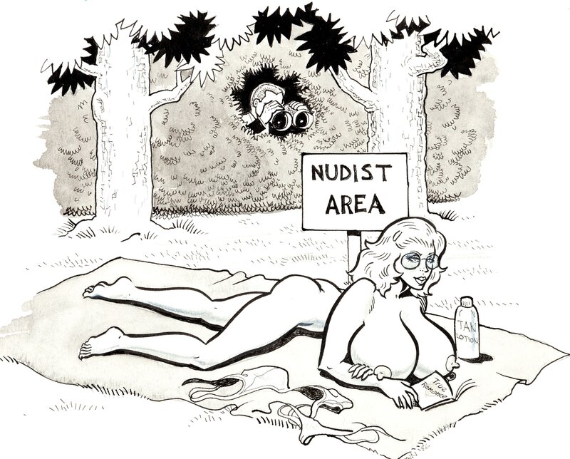 Nudist Area par Spain Rodriguez - Illustration originale