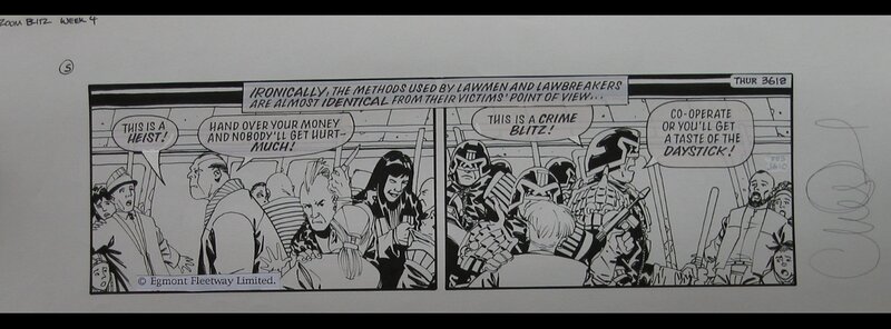 Charlie Adlard, Judge Dredd Strip #3612 - Planche originale