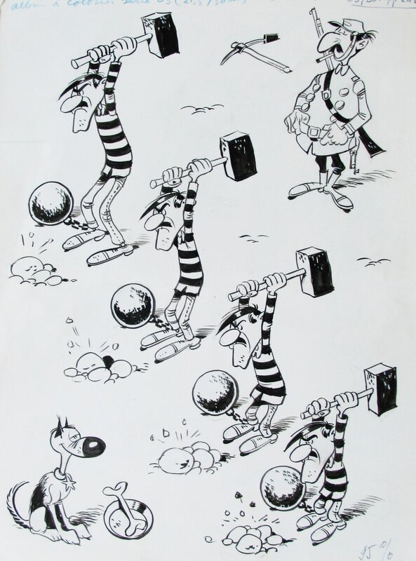 Morris, Lucky Luke: Les Dalton et Rantanplan - Illustration originale