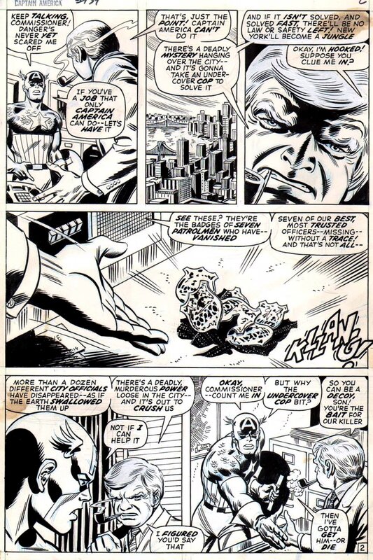 John Romita, Captain AMERICA #139 - Planche originale