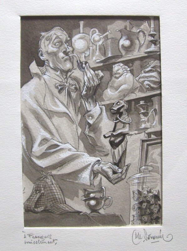 Al Severin, Sherlock Holmes aime les pipes bien faites ! - Original Illustration