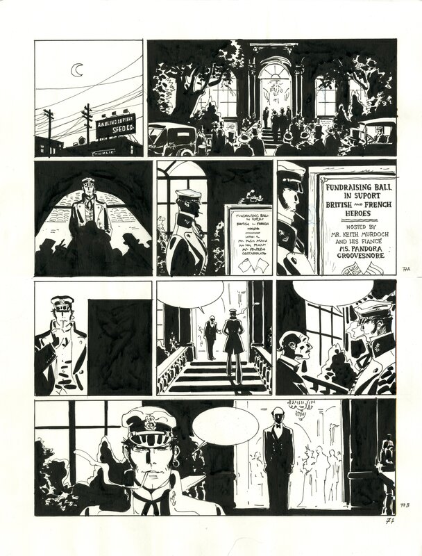 Rubén Pellejero, Juan Diaz Canales, Corto Maltese - Sous le soleil de minuit - PL 77 - Planche originale