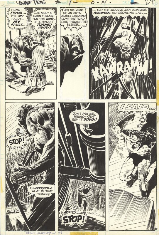 Berni Wrightson, Swamp Thing #1 - Pl 24 - Planche originale