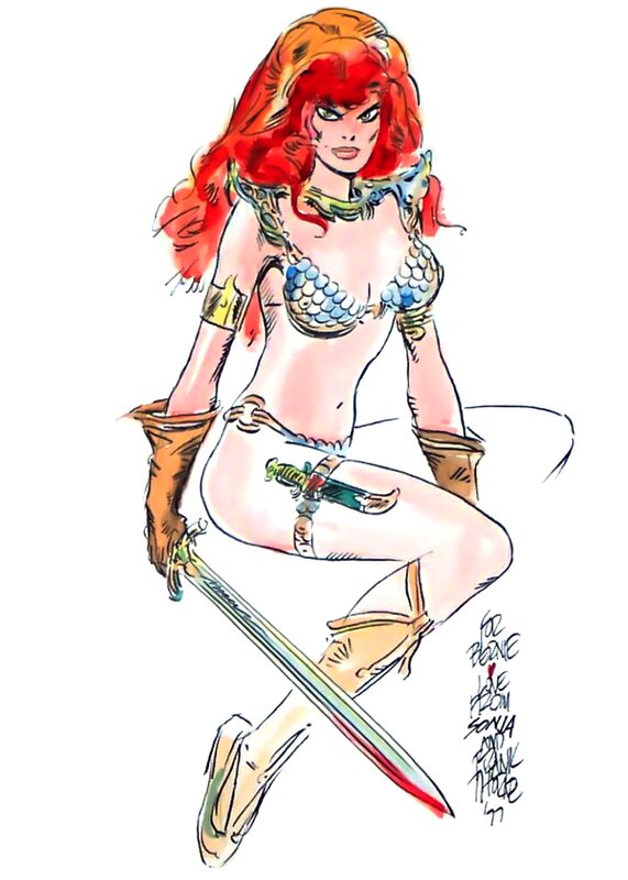 Dynamite Entertainment : Red Sonja 45th Anniversary Statue by Frank Thorne Thorne-red-sonja-2stv