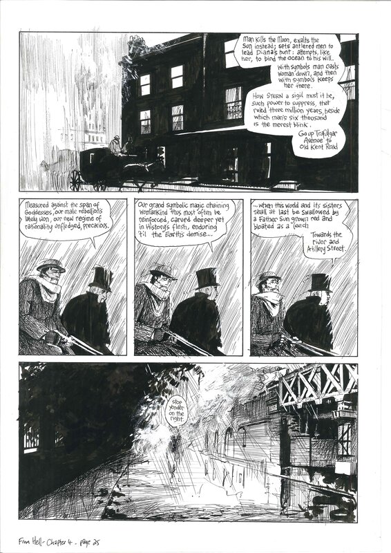 Eddie Campbell, Alan Moore, From Hell Ch. 4, page 25 - Planche originale