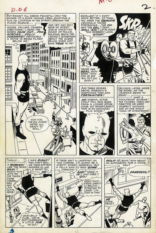 Wally Wood, Daredevil #6 - Planche 2 - Planche originale